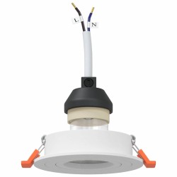 Projecteurs intégrés 24 pcs Ronds GU10 Blanc Ø91 mm 