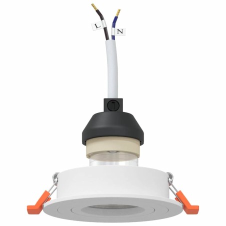 Projecteurs intégrés 24 pcs Ronds GU10 Blanc Ø91 mm 