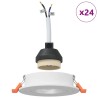 Projecteurs intégrés 24 pcs Ronds GU10 Blanc Ø91 mm 