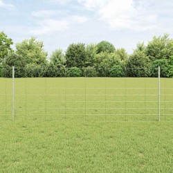 Poteaux de grillage 11 pcs U-Channel 80 cm Acier galvanisé 