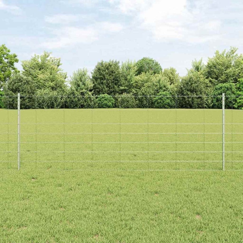 Poteaux de grillage 11 pcs U-Channel 80 cm Acier galvanisé 