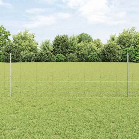 Poteaux de grillage 11 pcs U-Channel 80 cm Acier galvanisé 
