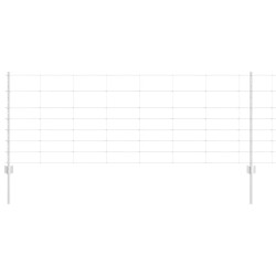 Poteaux de grillage 11 pcs U-Channel 80 cm Acier galvanisé 