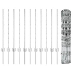 Poteaux de grillage 11 pcs U-Channel 80 cm Acier galvanisé 