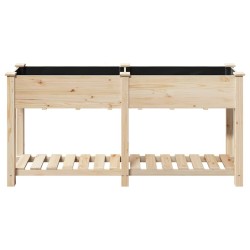 Jardinière avec étagère 161x43x76 cm en bois massif de sapin 