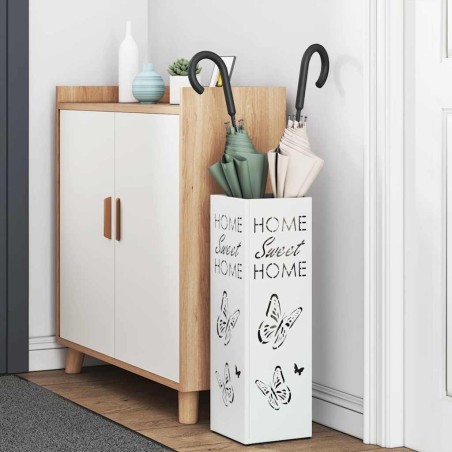 Porte-parapluies Blanc Métal Standard Durable Porte-parapluies 