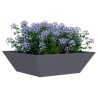 Jardinière en bol anthracite 50x50x15 cm en acier 