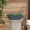 Jardinière en bol anthracite 50x50x15 cm en acier 