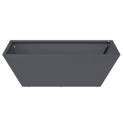 Jardinière en bol anthracite 50x50x15 cm en acier 
