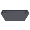Jardinière en bol anthracite 50x50x15 cm en acier 