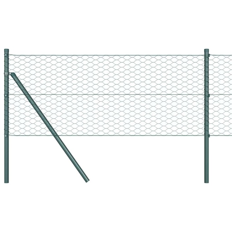 Clôture hexagonale Vert 0.6 x 50 m Acier 