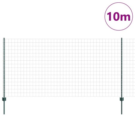 Ensemble de Clôture de Jardin Ensemble de 2 Vert Métal 10 x 1,2 m 
