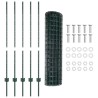 Ensemble de Clôture de Jardin Ensemble de 2 Vert Métal 10 x 1,2 m 
