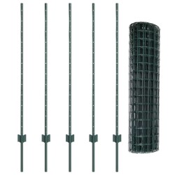 Ensemble de Clôture de Jardin Ensemble de 2 Vert Métal 10 x 1,2 m 