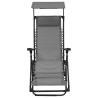 Chaise pliable de terrasse Textilène Gris 