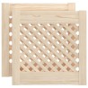 Portes d'armoires en treillis 2 pcs 39,5x39,5 cm pin massif 