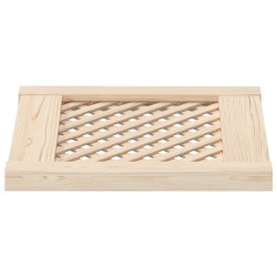 Portes d'armoires en treillis 2 pcs 39,5x39,5 cm pin massif 