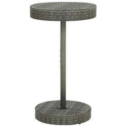 Table de jardin Gris 60,5x106 cm Résine tressée 
