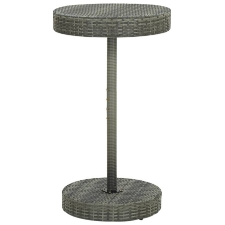 Table de jardin Gris 60,5x106 cm Résine tressée 