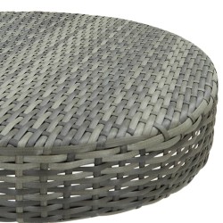 Table de jardin Gris 60,5x106 cm Résine tressée 