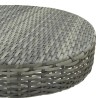 Table de jardin Gris 60,5x106 cm Résine tressée 