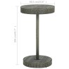 Table de jardin Gris 60,5x106 cm Résine tressée 
