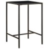 Table de bar de jardin Marron 70x70x110 cm Résine tressée verre 