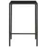 Table de bar de jardin Marron 70x70x110 cm Résine tressée verre 
