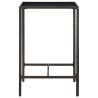 Table de bar de jardin Marron 70x70x110 cm Résine tressée verre 