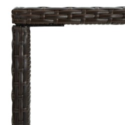 Table de bar de jardin Marron 70x70x110 cm Résine tressée verre 