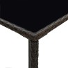 Table de bar de jardin Marron 70x70x110 cm Résine tressée verre 