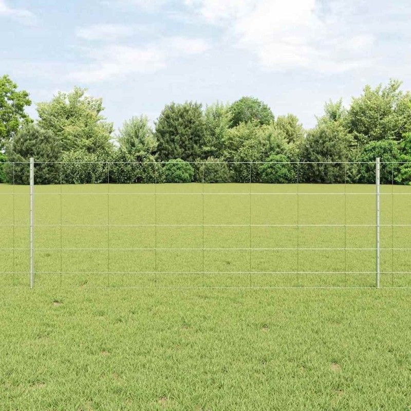 Poteaux de clôture 11 pcs U-Channel 80 cm Acier galvanisé 