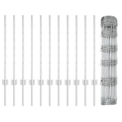 Poteaux de clôture 11 pcs U-Channel 80 cm Acier galvanisé 