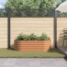 Jardin Surélevé Marron avec Aspect Bois 160x80x44 cm Acier 