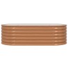Jardin Surélevé Marron avec Aspect Bois 160x80x44 cm Acier 