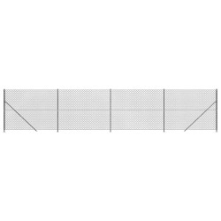 Clôture à mailles losangées avec bride anthracite 2x10 m 
