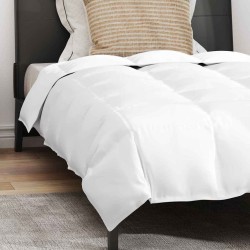 Couette avec oreiller 2 pcs Blanc 135 x 200 cm Bas 