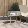 Table basse de jardin rectangulaire beige 60x40x37 cm rotin 