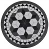 Table de bistro Noir et blanc 60 cm Mosaïque 