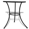 Table de bistro Noir et blanc 60 cm Mosaïque 