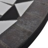 Table de bistro Noir et blanc 60 cm Mosaïque 
