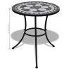 Table de bistro Noir et blanc 60 cm Mosaïque 