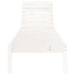 Chaise longue blanc 199,5x60x74 cm bois massif de pin 