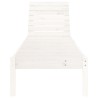Chaise longue blanc 199,5x60x74 cm bois massif de pin 