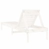 Chaise longue blanc 199,5x60x74 cm bois massif de pin 