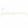 Chaise longue blanc 199,5x60x74 cm bois massif de pin 