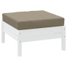 Coussin de palette taupe 60x60x9,5 cm tissu oxford 