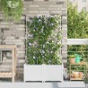 Jardinières de jardin 1 pc Blanc 80 x 40 x 142 cm Plastique 