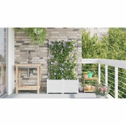 Jardinières de jardin 1 pc Blanc 80 x 40 x 142 cm Plastique 