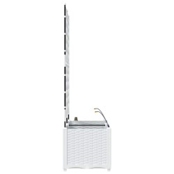 Jardinières de jardin 1 pc Blanc 80 x 40 x 142 cm Plastique 